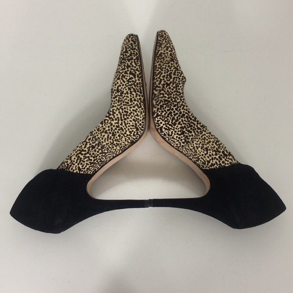 🛑🛑 SOLD!! Madewell Black Leopard Calf Hair Heels - Picture 7 of 8